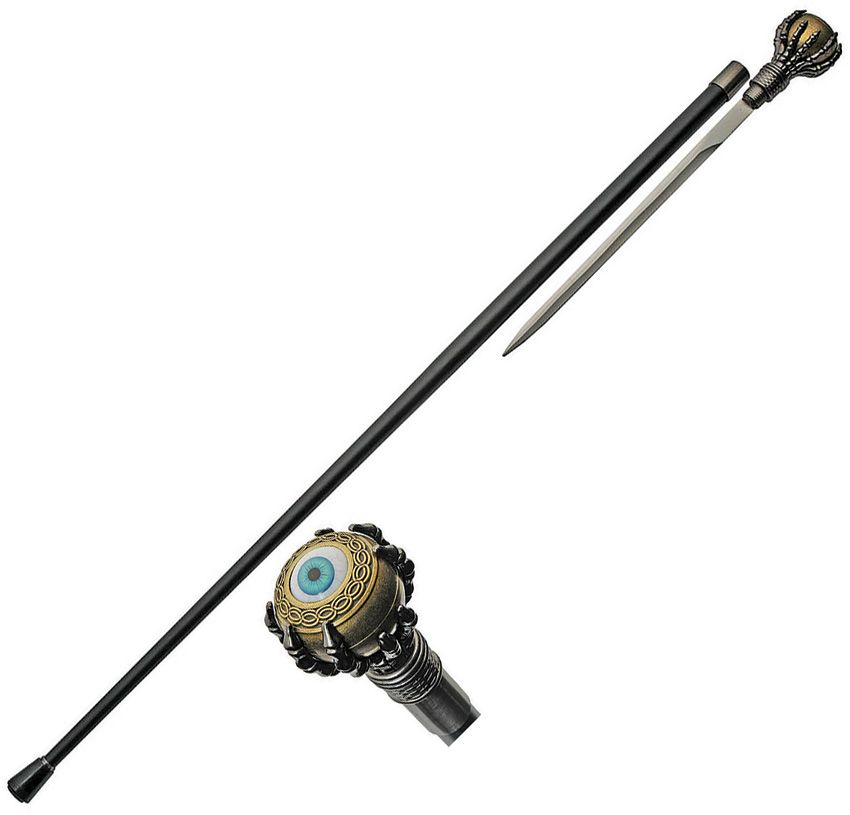 China Made Eyeball Sword Cane 12" Stainless Blade