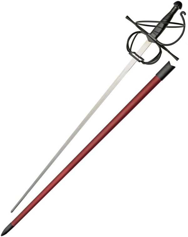 Rite Edge Red Moon Rapier 36.5" Satin Blade Fixed Knife Red