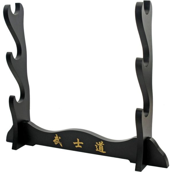 3 Pc Black Dragon Katana Set Stainless Blade Fixed Blade