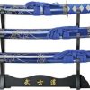 Rite Edge 3pc Dragon Sword Set Blue Stainless Katana Wakisashi