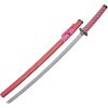 CN926970PK_add_01.jpg Pink Dragon Katana 3pc Set Stainless Blade Nylon Handle Display