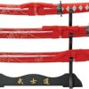Rite Edge 3pc Dragon Sword Set Red Katana Wakisashi Tanto