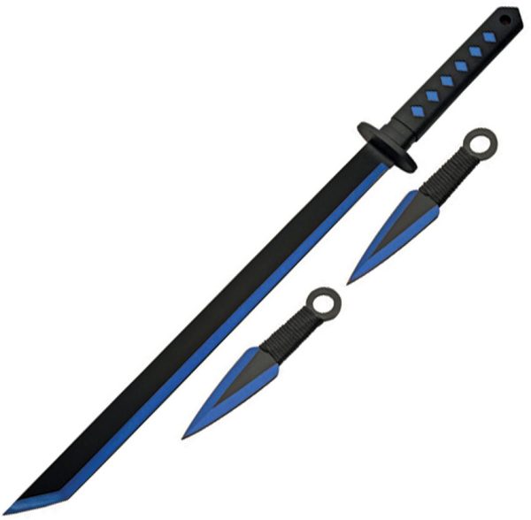 Rite Edge Ninja Sword Thrower Set Blue - TiNi Coated