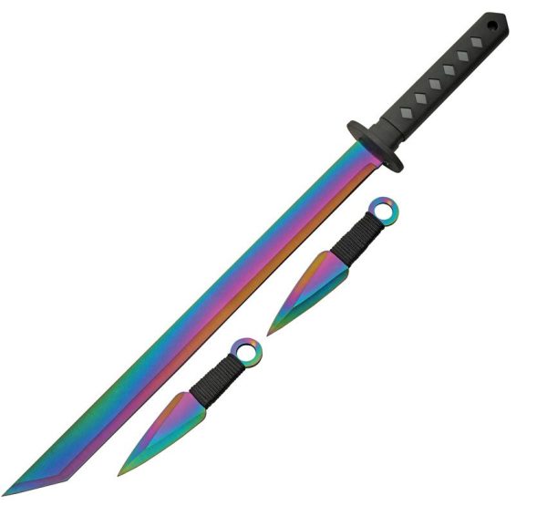 Rite Edge Ninja Sword Thrower Set Spectrum - TiNi Coated