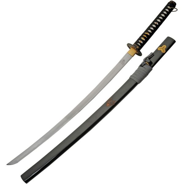 Rite Edge Oni Katana 30" Stainless Blade Wood Stand Fixed Blade