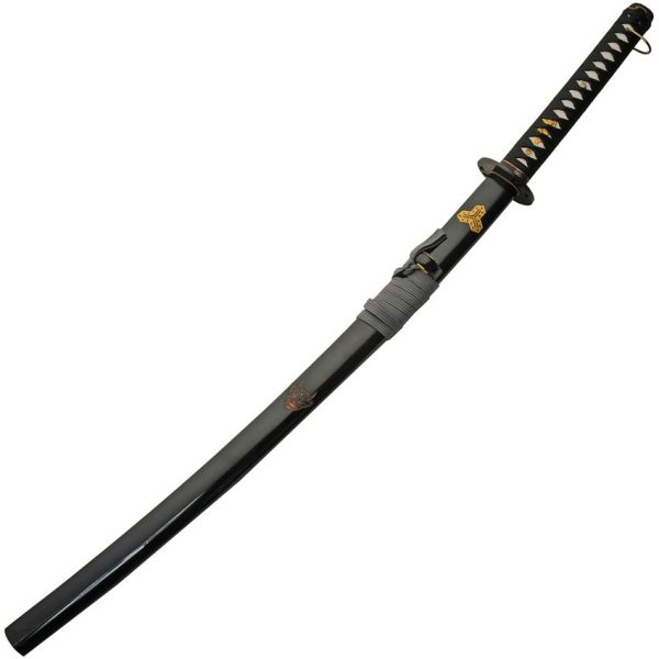 Rite Edge Oni Katana 30" Stainless Blade Wood Stand Fixed Blade