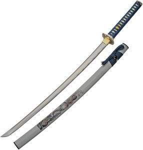 CN926985.jpg Water Dragon Katana 30" 1045 Carbon Steel Fixed Blade Sword