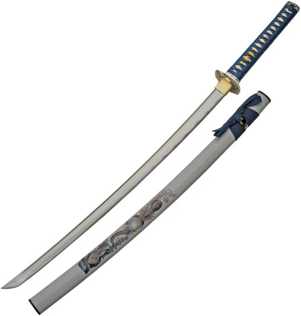 Water Dragon Katana 30" 1045 Carbon Steel Fixed Blade Sword