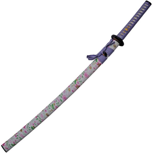 CN926991_add_01.jpg Pastel Spring Katana 30" 1045 Carbon Steel Blade Fixed Sword