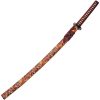 Flaming Skull Katana 30" 1045 Carbon Steel Fixed Blade Sword