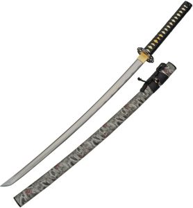 CN926994.jpg Snarling Wolf Katana 30" 1045 Carbon Steel Blade Fixed Sword
