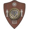 Rite Edge Mason Double Sword Plaque 420 Stainless Gold
