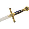 Rite Edge Mason Double Sword Plaque 420 Stainless Gold