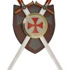 CN926997.jpg Rite Edge Templar Double Sword Plaque 420 Stainless Gold