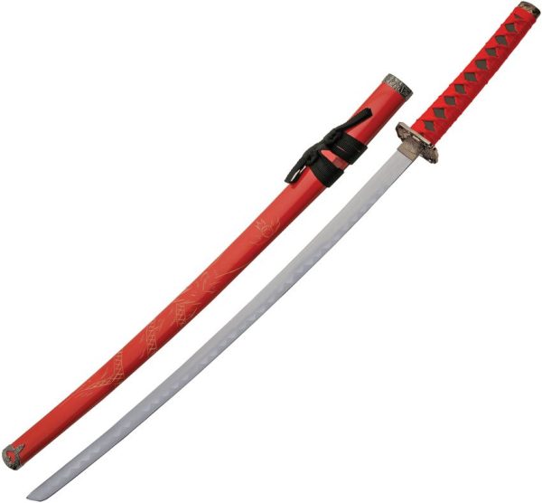 China Made Dragon Katana Red Carbon Steel Sword