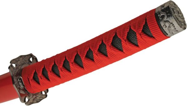China Made Dragon Katana Red Carbon Steel Sword