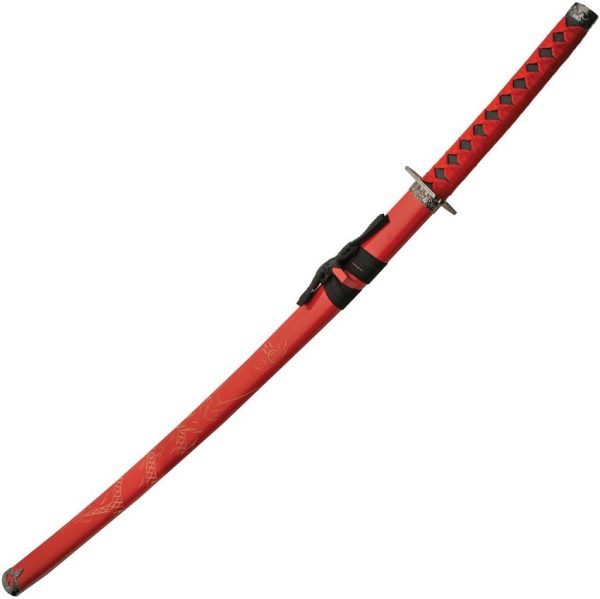 China Made Dragon Katana Red Carbon Steel Sword