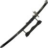 CN927004.jpg Dragon Warrior Sword 34" Carbon Steel Blade Black Wood Display