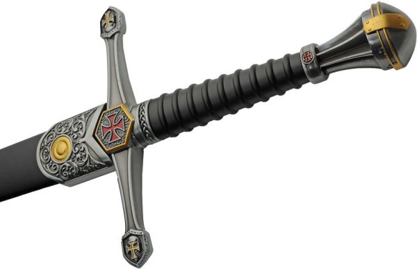 Rite Edge Medieval Crusader Sword 28.5" Satin Stainless Blade
