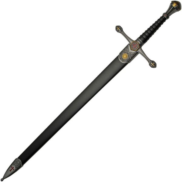 Rite Edge Medieval Crusader Sword 28.5" Satin Stainless Blade
