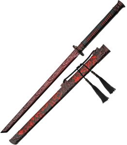 Rite Edge Blood Tide Samurai Sword 28.75" Blade Black Red