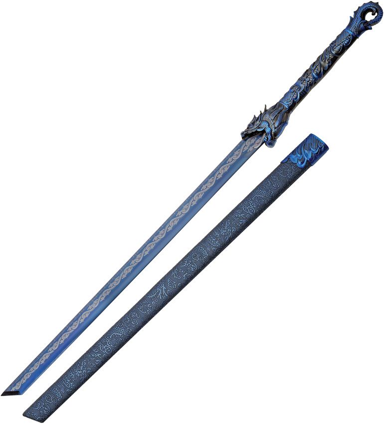 China Made Blue Guardian Sword 28" Manganese Steel Tanto