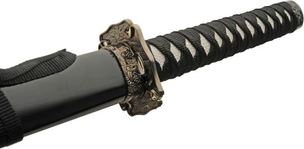 Gold Dragon Samurai Set Black Carbon Steel 3-Piece Fixed Blade