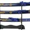 China Made Gold Dragon Samurai Set Blue - 3 Piece