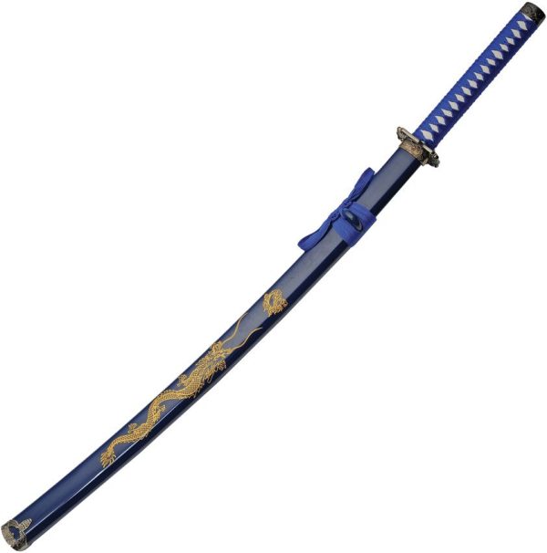 CN927030BL_add_01.jpg China Made Gold Dragon Samurai Blue Carbon Steel