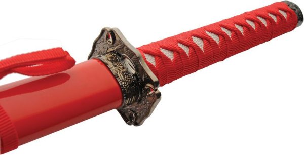 China Made Gold Dragon Samurai Red Carbon Steel