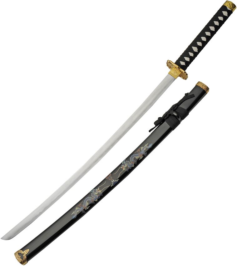 CN9270311.jpg China Made Double Dragon Samurai 27" Carbon Steel Sword Black