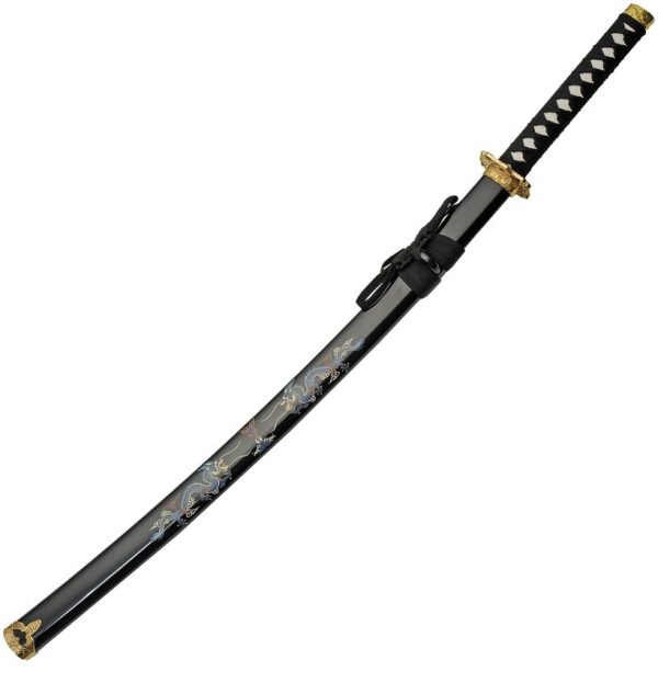 China Made Double Dragon Samurai Black Carbon Steel