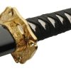 China Made Double Dragon Samurai Black Carbon Steel