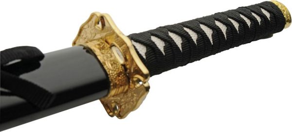 Double Dragon Samurai Set 3pc Carbon Steel Black Display Stand