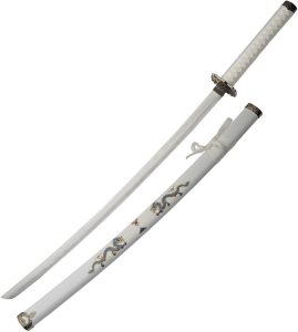 CN927032.jpg China Made Double Dragon Samurai White Carbon Steel Sword