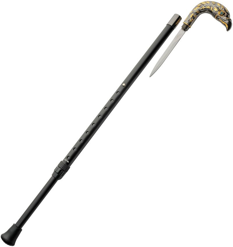 China Made Adjustable Eagle Sword Cane 7" Blade 31.5-41"