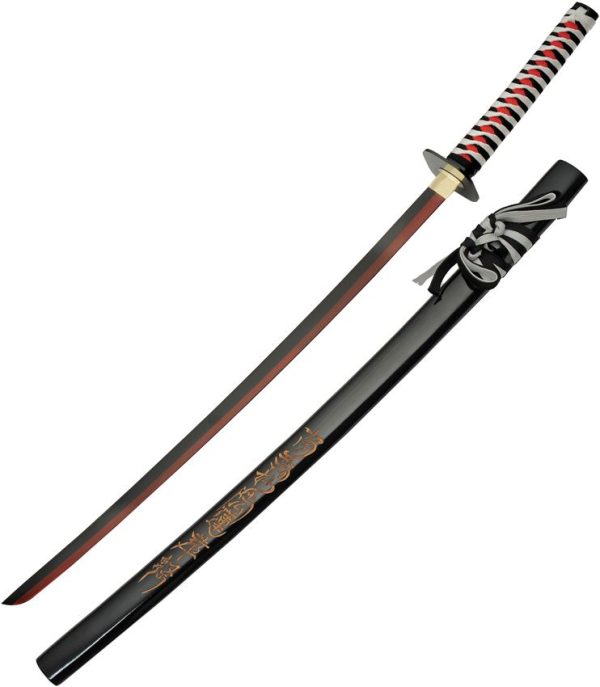CN927039.jpg White Decorative Samurai Sword 28" 1045 Carbon Steel Blade