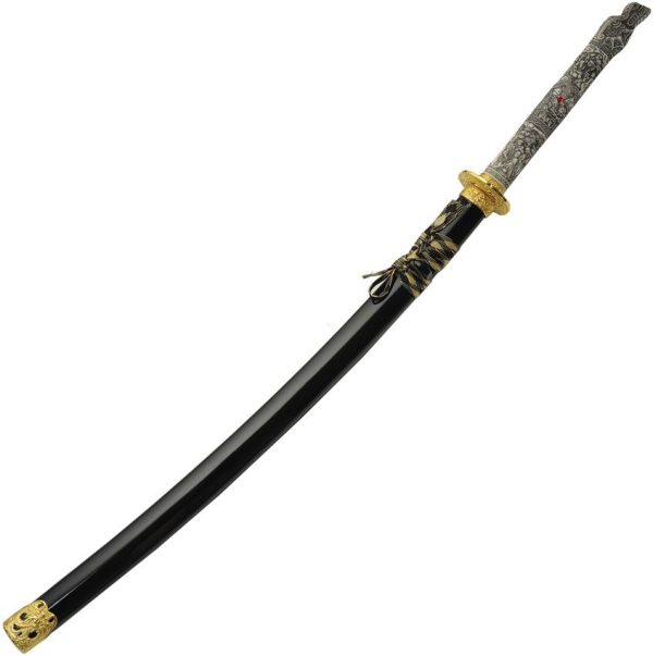 Snow Dragon Samurai Sword 28" 1045 Carbon Steel Blade