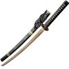 Grasshopper Samurai Sword 28" 1045 Carbon Steel Gold Blade