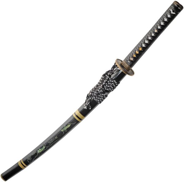 Grasshopper Samurai Sword 28" 1045 Carbon Steel Gold Blade