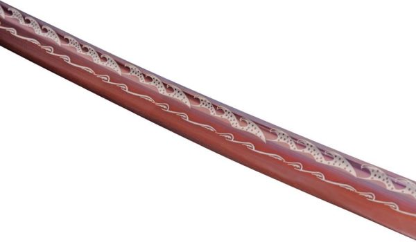 Bonsai Samurai Sword 28" Carbon Steel Blade Black Handle Red Scabbard