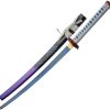 Royalty Katana 28" 1045 Carbon Steel Blue Blade Fixed Sword