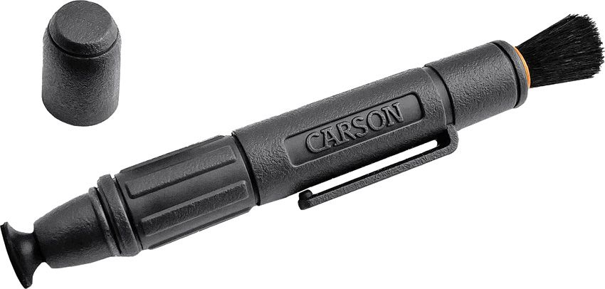 Carson Optics Lens Cleaner with Retractable Brush and Pocket Clip