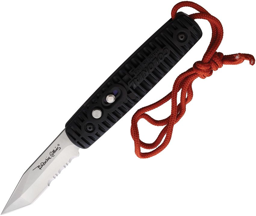 Colonial Auto Ranger Button Lock Folding Knife 2.75" Blackie Collins Edition