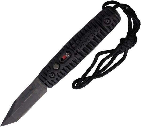 COL108.jpg Colonial Auto Ranger Button Lock Black Finish Tanto