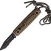 Colonial Auto Ranger Button Lock Tan Tanto Knife