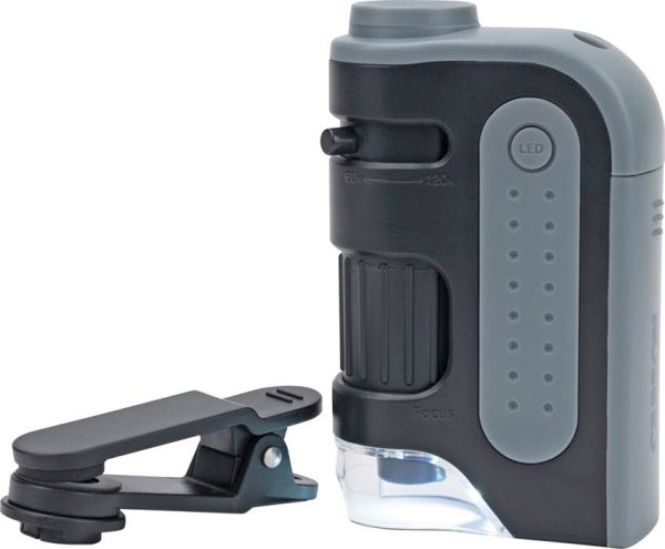 COMM350.jpg Carson Optics MicroBrite Pocket Microscope with Smartphone Clip