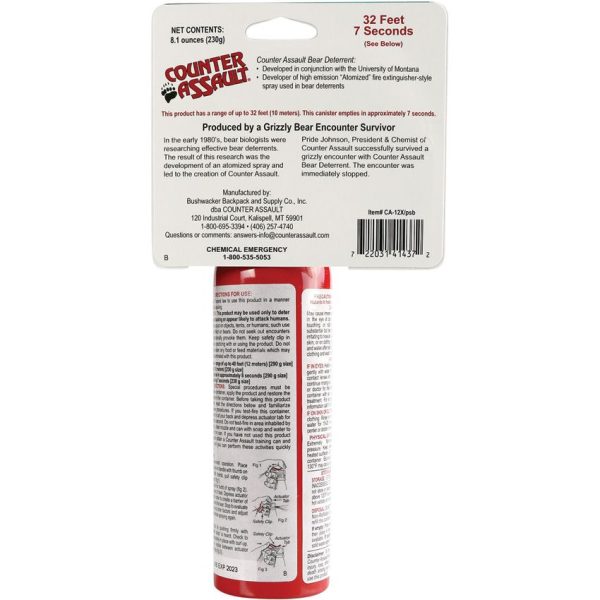 Counter Assault Bear Spray 8.1oz Canister
