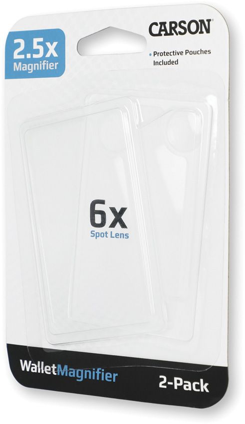 Carson Optics Twin Pack Pocket Magnifier 6x