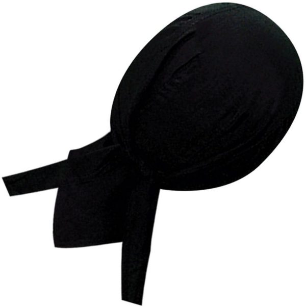 Danbanna Solid Black Headwrap - Terry Cloth Sweatband
